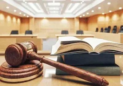 Lawyer in court discussion